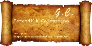 Gercsák Celesztina névjegykártya